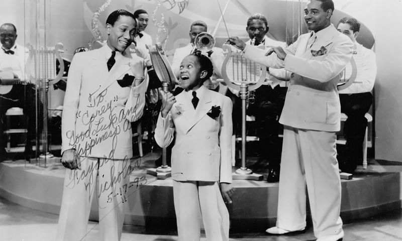 The Nicholas Brothers Autographed black and white photo The Nicholas Brothers